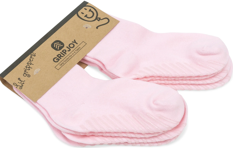 Pink Grip Socks - 4 pairs