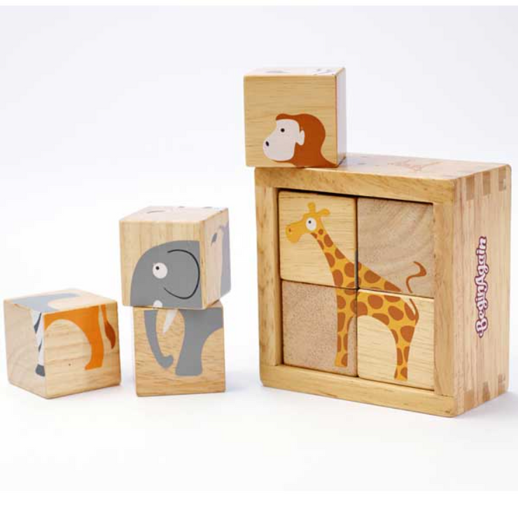 Safari Animals Buddy Blocks - Beginner Block Puzzle Set