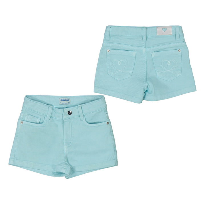 Girl Twill Shorts in Anise