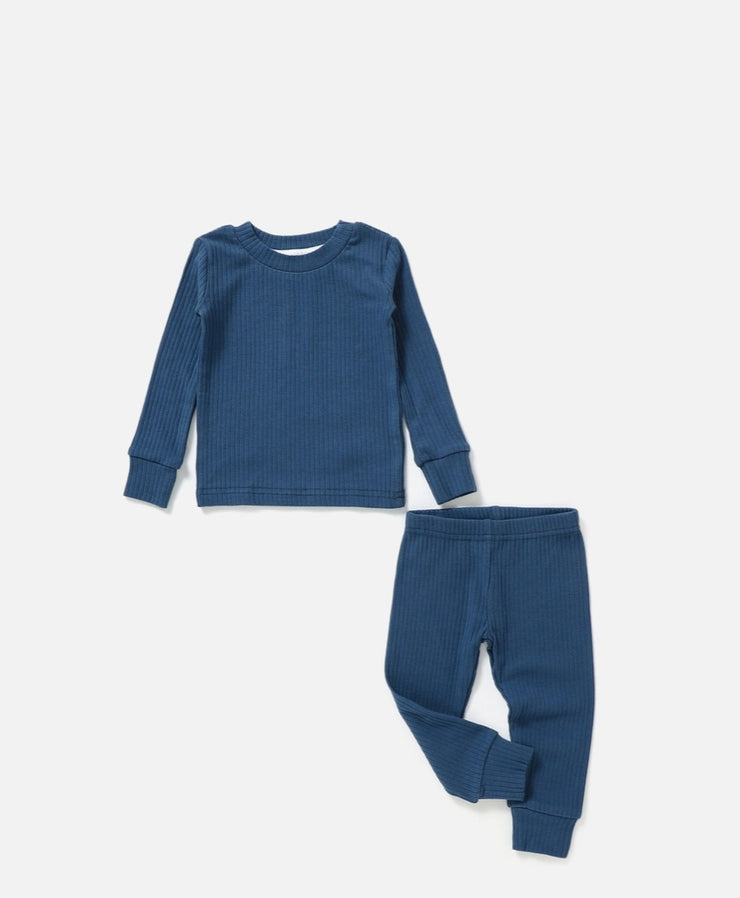 Ribbed Lounge Set | Navy