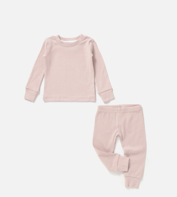 Ribbed Lounge Set | Blush