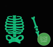 Skeleton Glow in the Dark Print on Black PJ