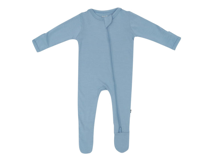 Zippered Footie in Slate