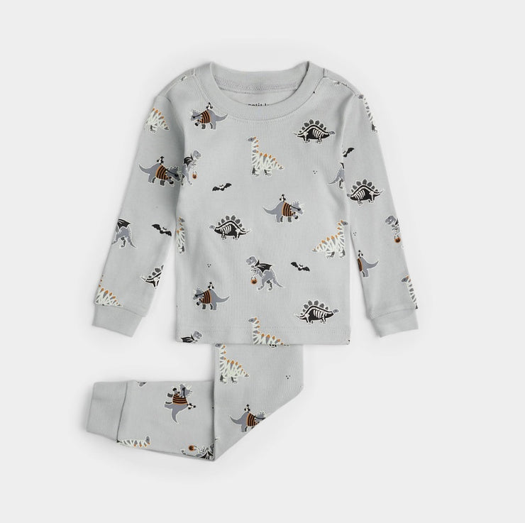 Dinoscaries Glow in the Dark on Lunar Grey PJ