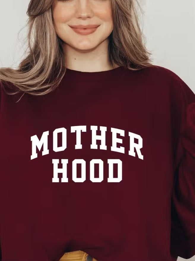 Maroon Motherhood Crewneck Sweatshirt