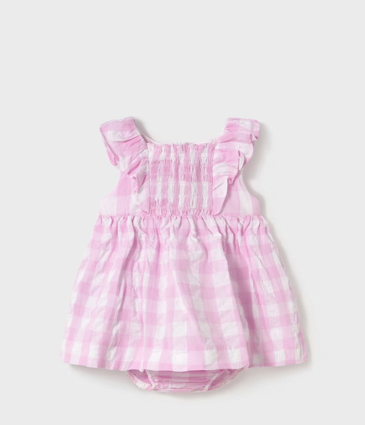 Mauve Baby Vichy Dress with Bloomers