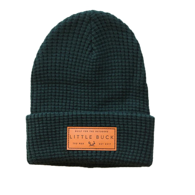 Waffle Cabin Beanie - Forest Green