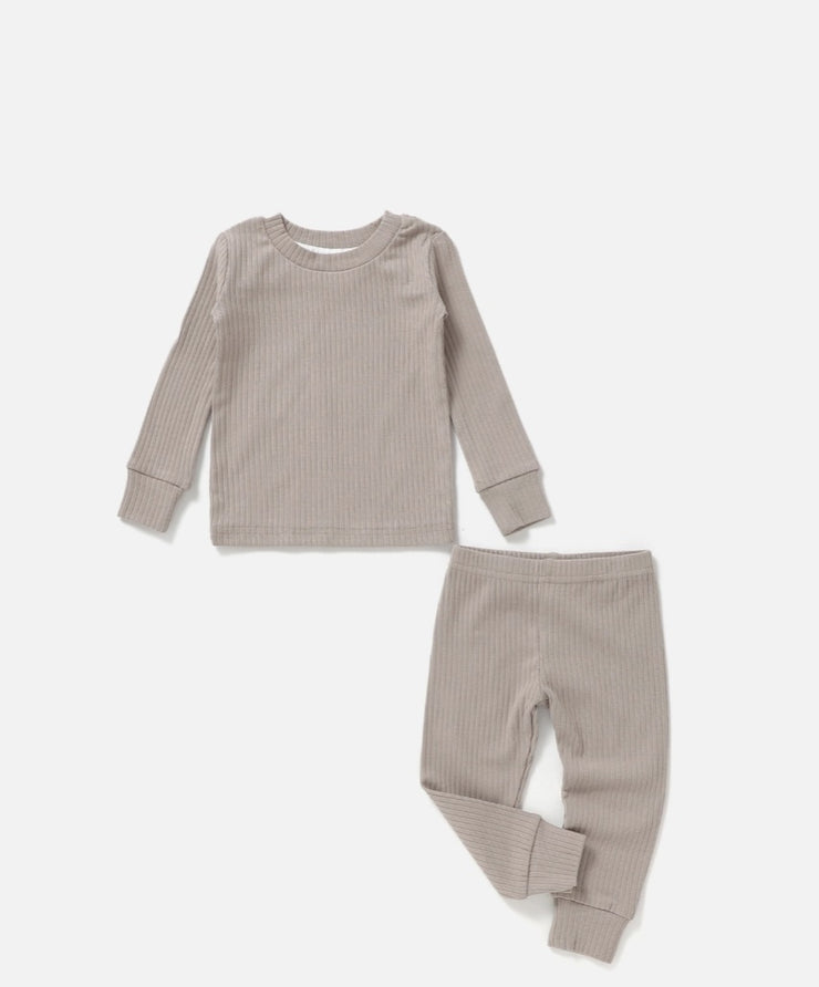 Ribbed Lounge Set | Mushroom