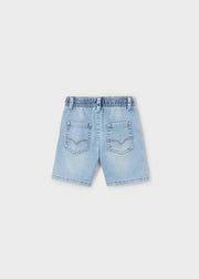 Soft Denim Shorts with Elastic Waistband