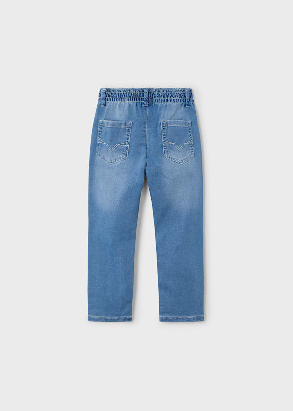 Soft Medium Wash Denim Joggers