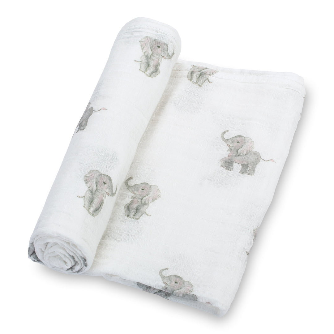 Baby Elephant Muslin Swaddle