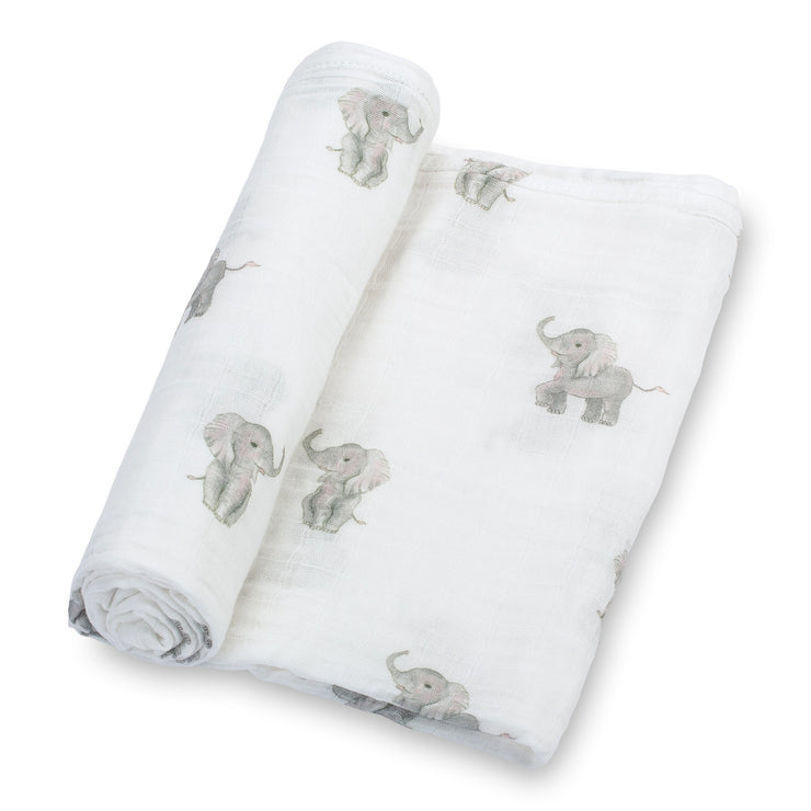 Baby Elephant Muslin Swaddle