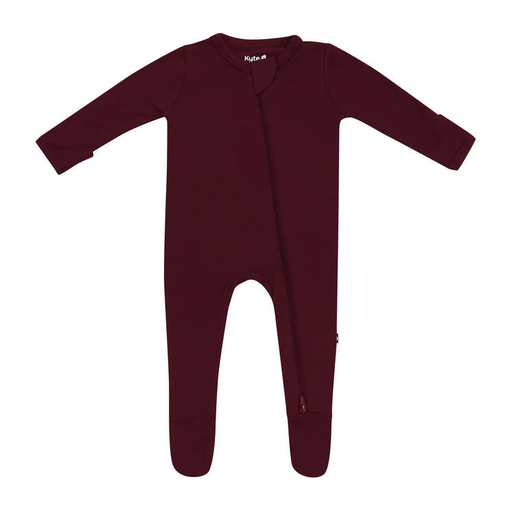 Zippered Romper in Burgundy