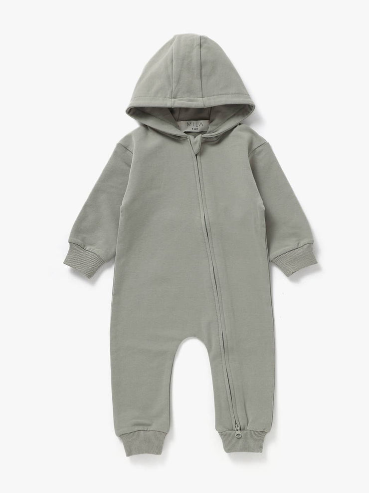 Hoodie Romper | Basil