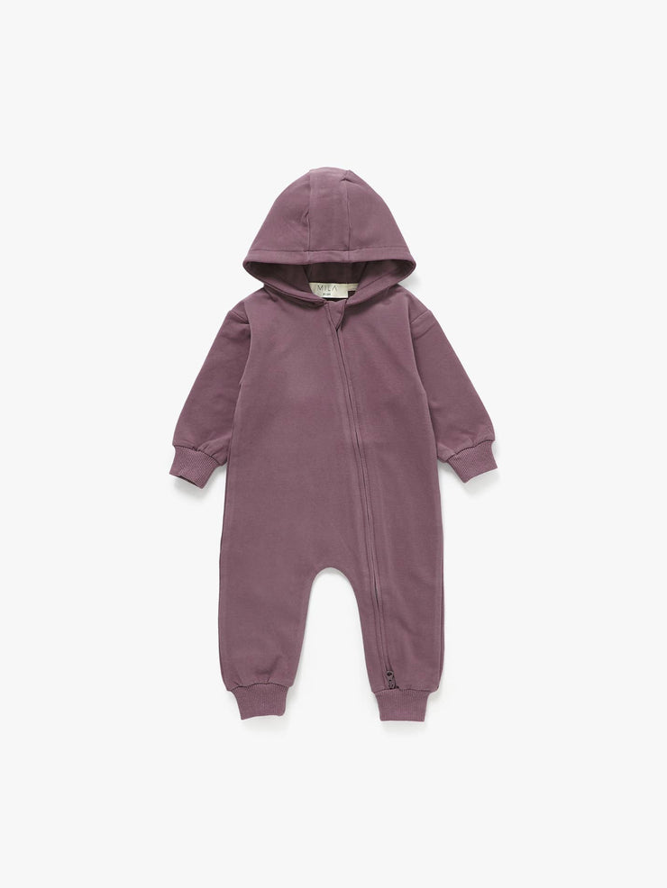 Hoodie Romper | Plum