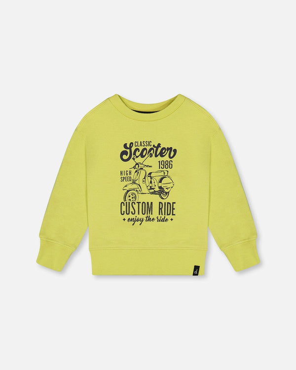 Pullover Graphic Sweatshirt Lime Green