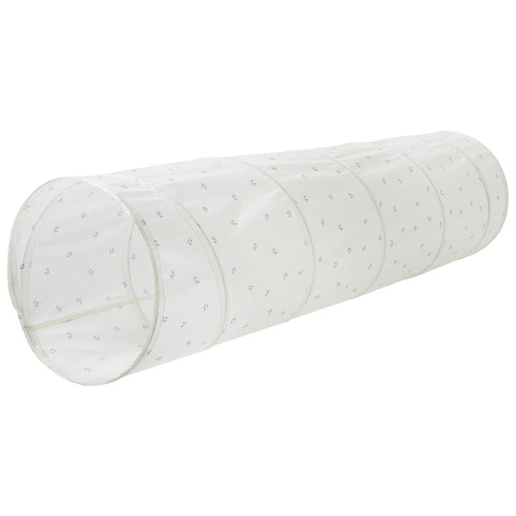 Kids Play Tunnel with Recycled Fabric - Blueberry Ivory