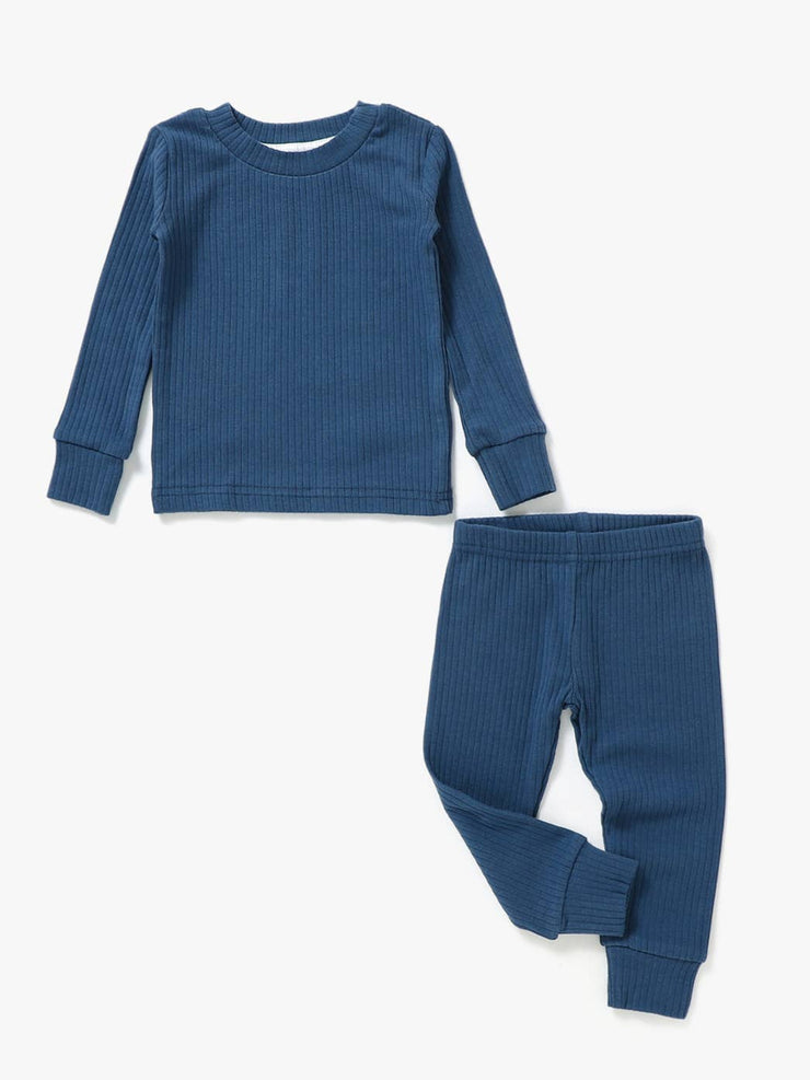 Ribbed Lounge Set | Navy