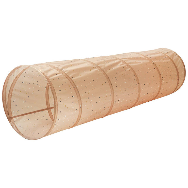 Kids Play Tunnel with Recycled Fabric - Terrazzo Beige