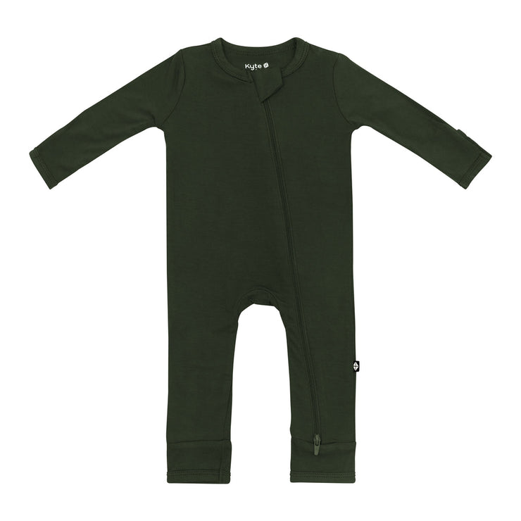 Zippered Romper in Fir