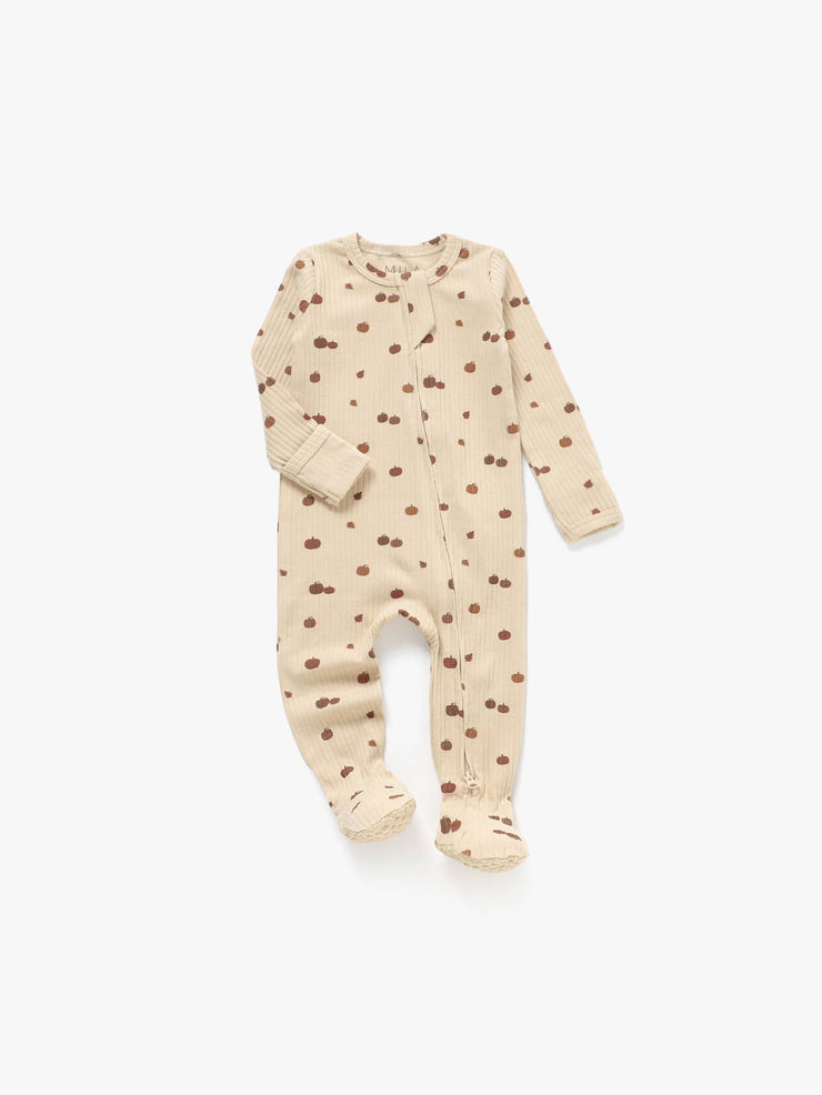 Ribbed Footie | Pumpkin
