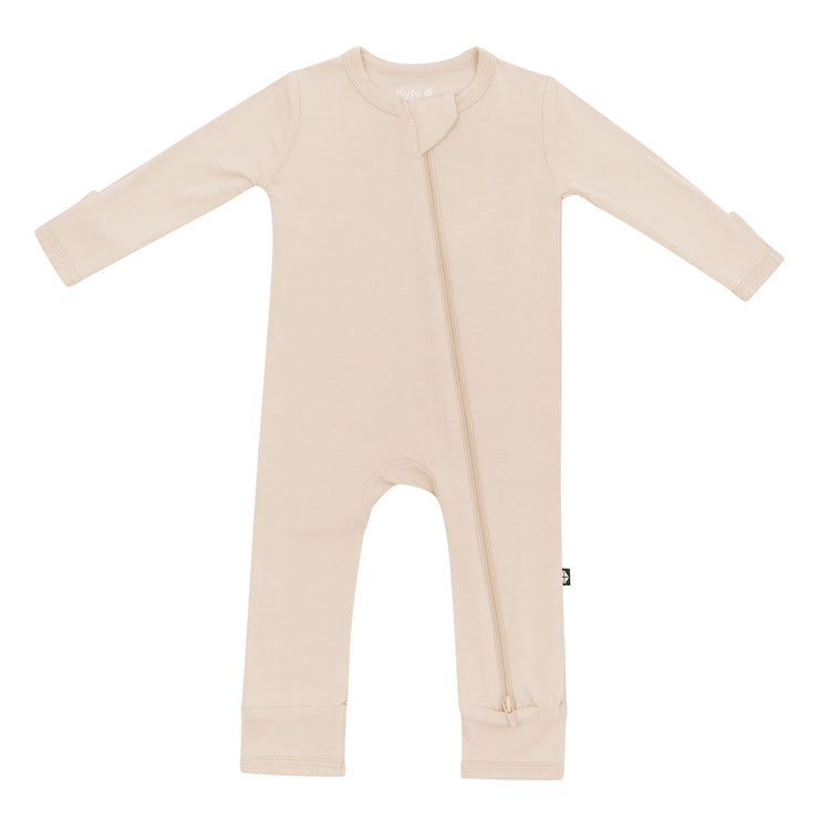 Zippered Romper in Bisque