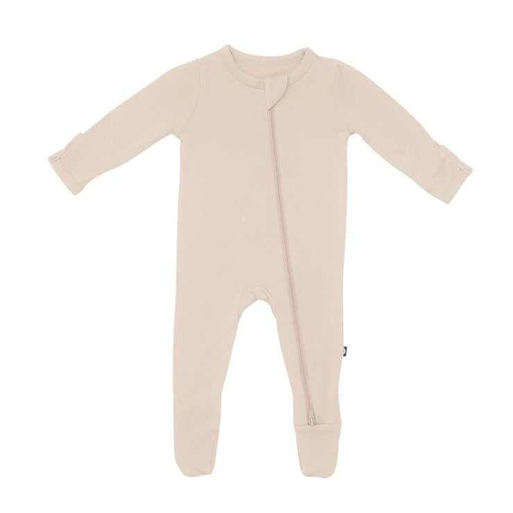 Zippered Footie in Bisque