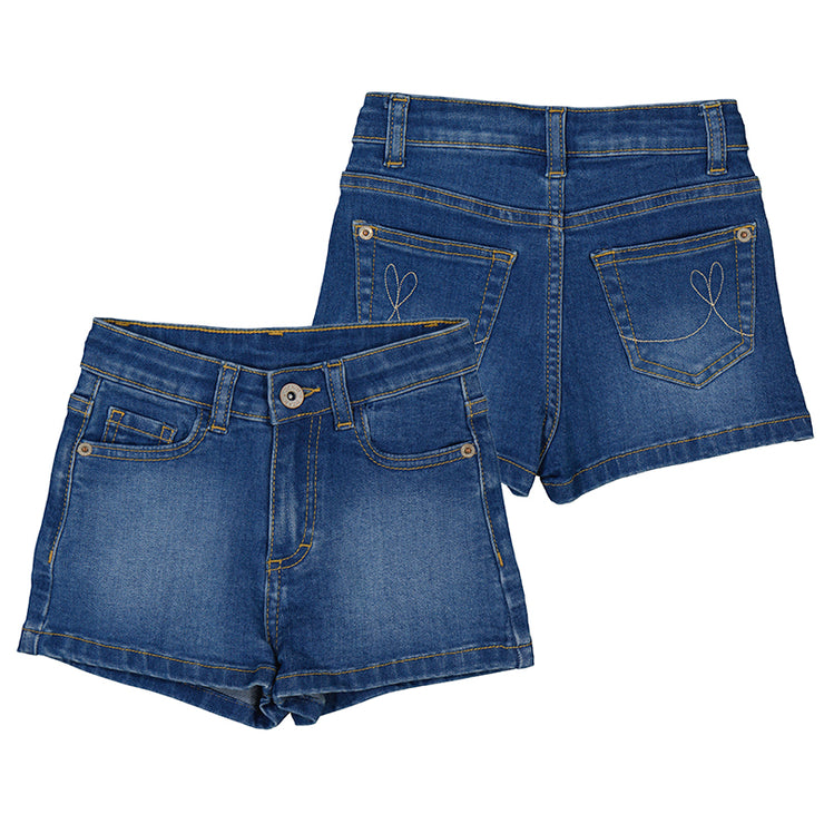 Girl Casual Denim Shorts Medium Wash
