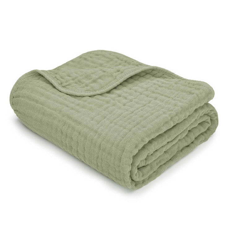 Baby Muslin Cotton Blanket in Sage