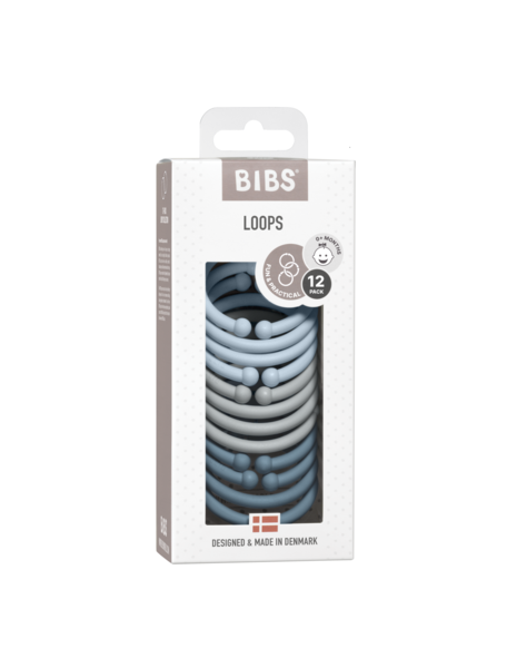 BIBS Loops 12 PK Baby Blue / Cloud / Petrol ONE SIZE