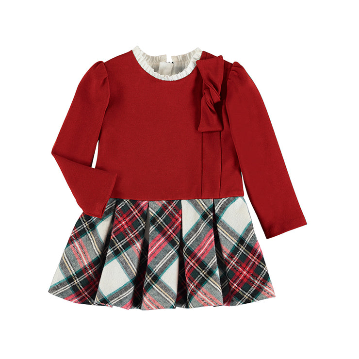 Red Check and Pleated Dress