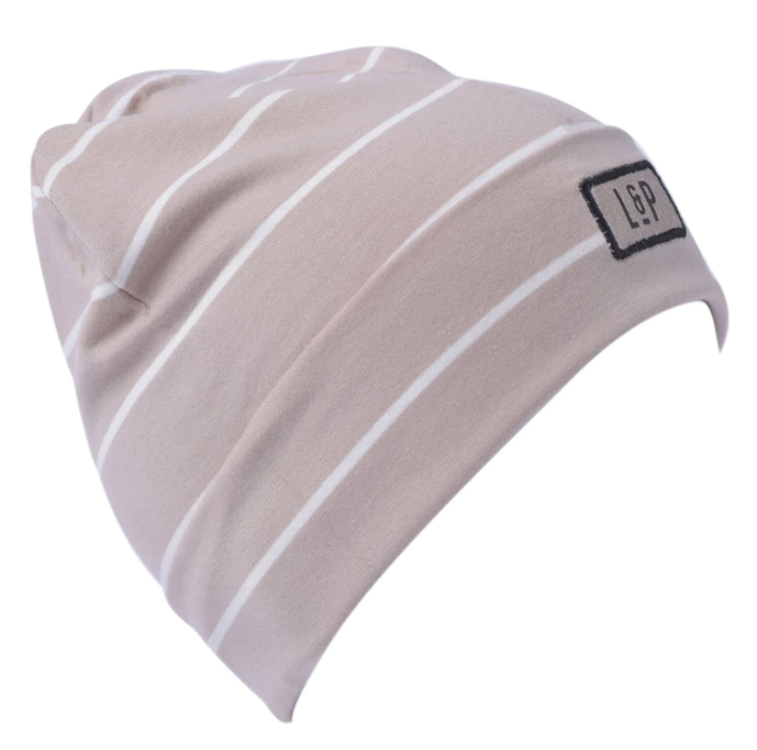 Boston Cotton Beanie V20 Gray Sand and Cream