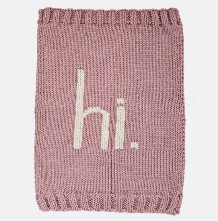 "Hi" Baby Welcome Blanket