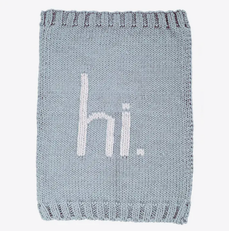 "Hi" Baby Welcome Blanket