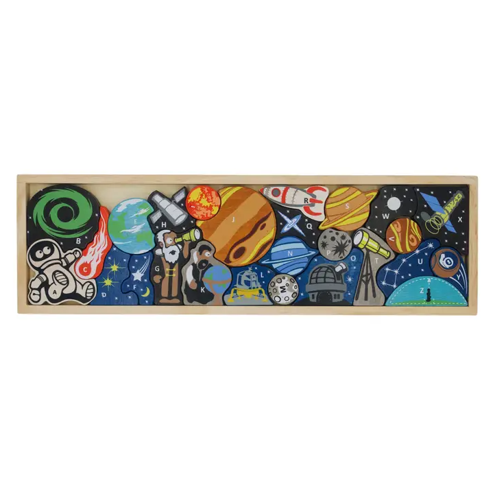 Space A to Z Puzzle & Playset