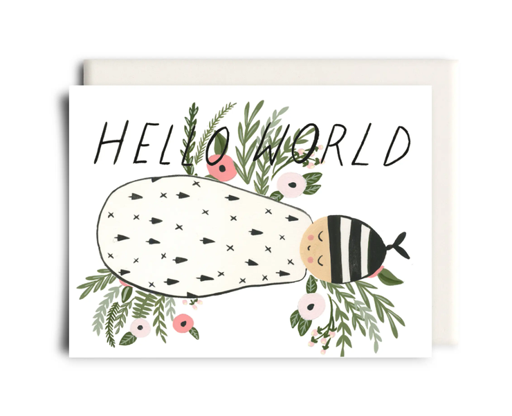 Hello World | New Baby Greeting Card
