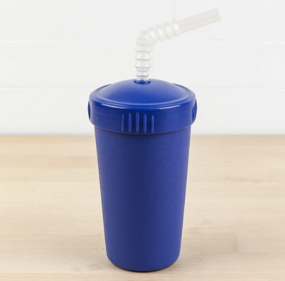 Navy Straw Cup with Lid & Straw