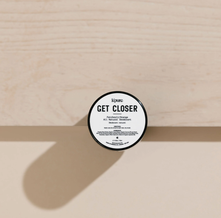 K'Pure Get Closer All Natural Deodorant, Patchouli/Orange 2oz